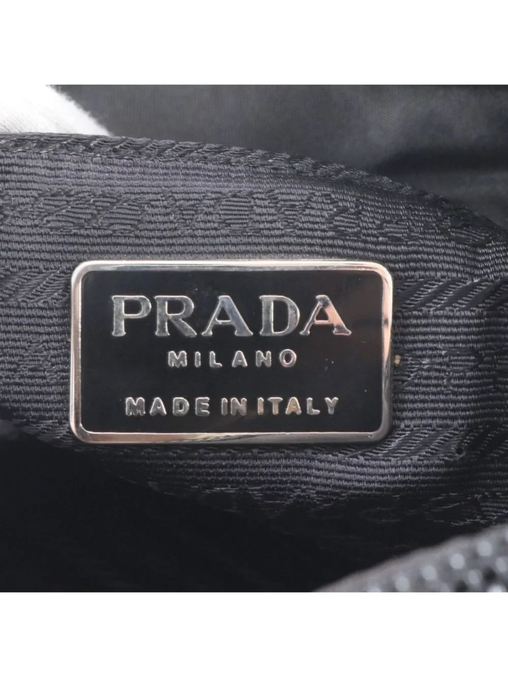 Prada Chain Leather Shoulder Bag Tote Black